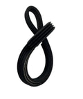 Top Shelf 4PL770 Ribbed Rubber Drive Belt For Industrial Machines Smooth Quiet Operation Heat And Oil Resistant Quality belt in a looped shape.