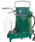 Rock Solid Submersible Sump Pump 1/3 HP 3 Pack Full Auto Base showing three heavy-duty cast iron pumps with float switches for basement flooding.