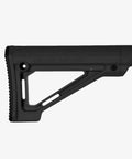 MOE Fixed Carbine Stock For Mil Spec Extensions with slim profile and improved cheek weld, side view showing sling points.