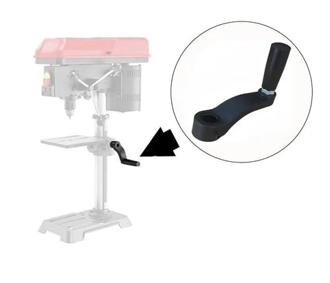 Drill Press Crank Handle 360 Degree Free Rotation For Desktop Drilling Fits Sears Craftsman Machines Black Handle Installed