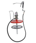 Pneumatic Grease Pump For 25-50Lb Pails, 40:1 Ratio Up To 4,000 PSI with high pressure hose and control valve.