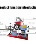Heavy Duty 550W Electric Circular Saw Blade Sharpener For Carbide And Woodworking Tools 110V Rotary Angle Grinder showcasing functional parts.
