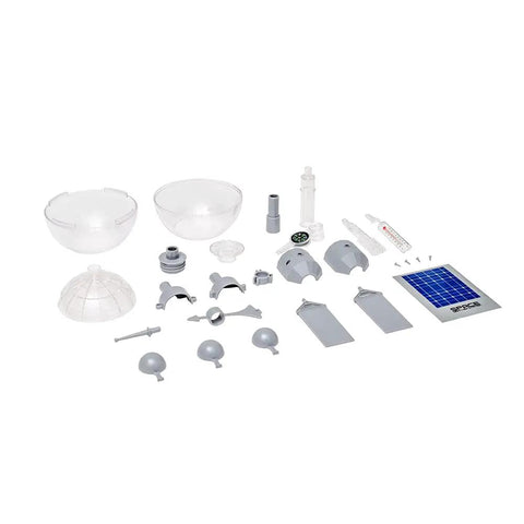 Components of the Space Weather Station Water Cycle Simulator Kit With Thermometer Anemometer Compass Weather Vane And Rain Gauge