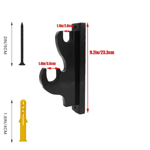 Dual Layer Upscale Sword Wall Mount Rack For Katana Wakizashi Tanto Swords Solid Wood Black Display Holder dimensions