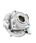 Close-up of a Front Wheel Hub Bearing Assembly 513276 Replacement For 2007-2009 Chevy Equinox, 2008-2010 Saturn Vue, 5 lug with ABS connector.