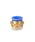 Shop Ready Universal Pneumatic Quick Release Air Line Connector Fitting For 4mm 12mm Tubing With 1/8 To 1/2 Inch Npt Threads, detailed view of metal fitting.