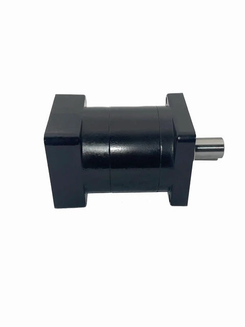 Hella Smooth Nema23 Stepper Motor Paired With Planetary Gearbox 4 To 1 Ratio Speed Reducer For Cnc Builds And Diy Robot Arms, black motor with shaft.