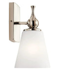 Cosabella 6 Inch 1 Light Wall Sconce with Satin Etched Opal Glass in Black Finish Industrial Modern Vibe for Walls