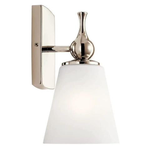 Cosabella 6 Inch 1 Light Wall Sconce with Satin Etched Opal Glass in Black Finish Industrial Modern Vibe for Walls