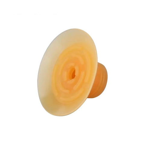 Heavy Duty Pneumatic Vacuum Suction Gripper Plate For Paper Film And Plastic Bags, round, yellow plastic, for robotic arm use.