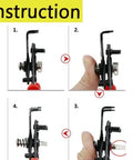 Instruction steps for using 4 In 1 Snap Ring Pliers Set With 3 Interchangeable Jaw Heads Pro Grade And Heavy Duty Angled 45 Degree 90 Degree And 180 Degree For Auto And Engine Repair Red