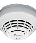 Top Shelf Smart Optical Smoke Detector Crafted With Photoelectric Tech To Slap Down False Alarms And Let You Dial In Sensitivity Levels For Serious Peace Of Mind, ceiling-mounted, white design.