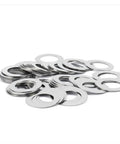 Ultra Thin 304 Stainless Steel Flat Washers Set 10 Pcs Shim Washers 0.1mm Thick Outer Diameter 28 to 35mm For Screws M22x30 Heavy Duty Pro Grade Hardware Kit for Durable Projects, stacked flat washers