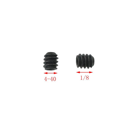 Twenty Five Piece 4-40 X 1/8 Inch Stainless Steel Allen Head Socket Set Screws Cup Point With Hex Key Wrench Black Oxide Finish