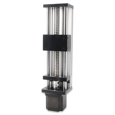 150mm Travel Dual Optical Axis Ballscrew SFU1605 Kit With NEMA23 Stepper Motor for CNC and 3D printers, side view