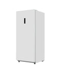 14 Cu Ft Convertible Upright Freezer And Refrigerator In Warm White Panel Featuring Hassle Free Mode Switch Flex Config Layout And Ample Shelving For Snacks And Beverages - Front view
