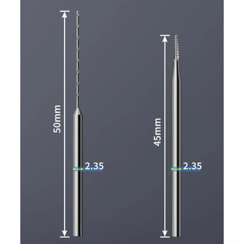 Premium Alloy Screw Extractor Drill Bit Set With Fixed Handle For Stripped Screws Removal In Phones And Electronics, High Strength Tool To Grip Broken Fasteners Like A Boss And Save Your Gear, 50mm and 45mm bits