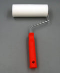 Slick Heavy Duty Foam Paint Roller With Ergonomic Grip Handle High Density Sponge For Top Shelf Smooth Wall Coverage No Sweat Diy Renovation Ace Home Painting Gear on gray background.