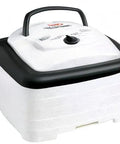 Square Electric Food Dehydrator With Four Stackable Trays And Even Heat Drying for beef jerky fruit veggies and homemade snacks.