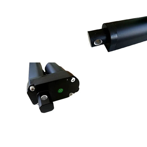 Beefy 150mm Stroke Electric Linear Actuator 3500N 12 And 24V DC 770Lbs Load 12 Inch Travel shown with mounting end detail