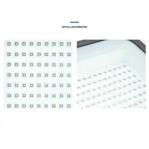 Close-up view of honeycomb LED chip design in Tough As Nails Outdoor Floodlight With IP67 Waterproof Housing And Reliable Rechargeable Battery.