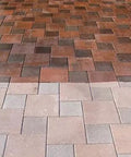 Pro Shop Grade Wet Look Concrete Sealer Five Gallon Solvent Based Styrene Acrylic Formula for stamped patios, showing shiny treated area.