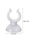 Ditch The Hassle And Get These 50pcs White Aquarium Air Hose Clamps With Rock Solid Suction Cups for tank use, dimensions 1.18in x 1.38in.