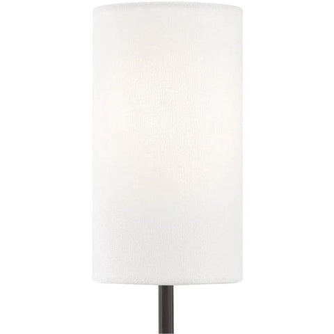 Olivia Wall Sconce In Aged Brass Finish, 4.75 Inch Wide By 18.75 Inch High, minimalist cylindrical white shade light fixture