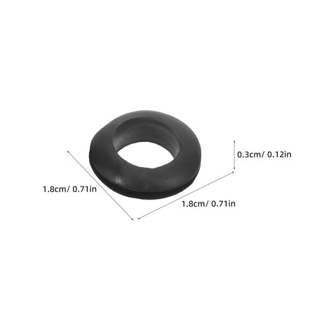 Rock Solid 180 Piece Rubber Grommet Kit With Nylon Washers For Waterproof Cable Sealing And Wire Protection. 1.8cm rubber grommet