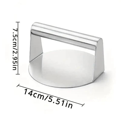 Hamburger Press For Smash Burgers, Stainless Steel Nonstick Smasher Patty Maker For Flat Top Griddle, Round 5.5 Inch