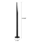 Barbotto 53.86 Inch LED Floor Lamp With Foot Switch Matte Black Gold Interior Plug In Lighting For Living Room Bedroom Dorm