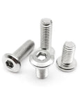 Flat Head Hex Socket Bolts Set M2 M2.5 M3 M4 M5 M6 M8 With Large Flange For Allen Head Connectors And Structural Fastening 304 Stainless Steel A2