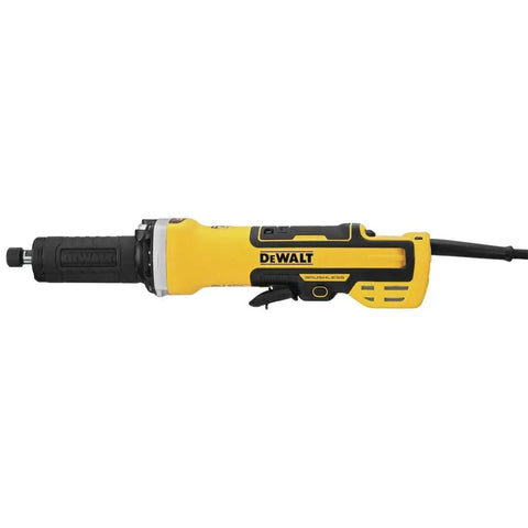 Heavy-Duty Brushless Die Grinder With Kicker Power And Smooth Variable Speed From 7500 To 25000 RPM Features Lock-On Paddle Switch For Sweat-Free Grinding Plus 1/4 Inch Collet And Reducer Sleeve For Quick Bit Swaps On Any Project.