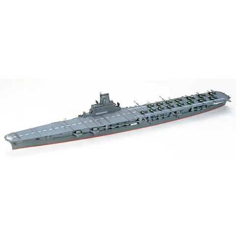 1/700 Japanese Aircraft Carrier Taiho Waterline Model Kit with detailed flight deck and navy gray finish
