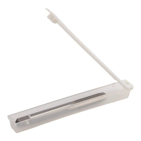 Pro Grade High Speed Steel Tire Valve Threading Tap For 5V1-36 Threads in plastic case, silver finish.