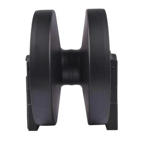Front Idler AP03 Heavy Duty Replacement For Bobcat Sv Skid Steer SVL75 side view showing durable black material and robust design.