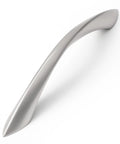 10 Pack Brushed Nickel Cabinet Pulls 5 Inch Arch Twisted Silver Handles, solid zinc alloy, for drawers, cabinets