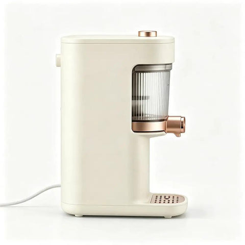 Side view of Awesome Electric Juicer With Wide Feed Chute For Maximum Juice Extraction Easy Clean Removable Parts High Performance Motor.