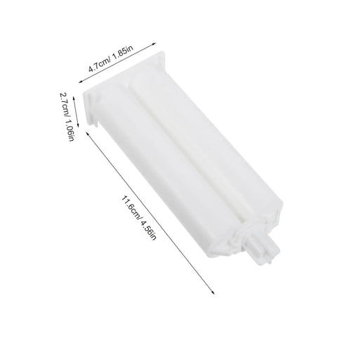 10 Pack Epoxy Gun Cartridges With Plastic Mixing Nozzles AB Glue Dispenser Tubes For Projects Smooth Dispensing And Continuous Flow Pro Grade, Compatible With Dual Component Adhesives. White plastic cartridge 11.6cm long