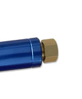 Blue aluminum 2 lb disc brake residual pressure check valve with brass hex nut