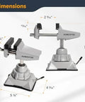 Go To Vacuum Base Vise With 2-3/4 Inch Jaw, Portable Table Suction Clamp dimensions view