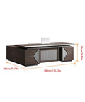 Top Shelf Large Adjustable Standing Computer Desk Engineered To Handle Your Daily Home Office Hustle And Executive Workspace Setup With Rustic Industrial Polish, 280x200cm.