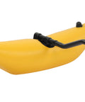 Yellow inflatable kayak stabilizer with bracket, part of the Inflatable Kayak Stabilizer And Outrigger Kit with Floating Brackets and Guide Rail.