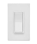 Front view of Decora Zigbee Certified Smart Switch DG15S-1BW White With Alexa Voice Control Hub Required Works With Samsung SmartThings Xfinity Home And More For Easy Hands Free Lighting Control And Smart Home Automation.