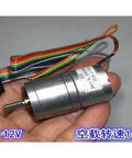Heavy Duty Full Metal Gearbox Reduction Motor 5V To 12V DC 16RPM To 41RPM with multi-colored wires in hand.