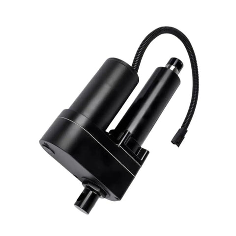 Heavy Duty Linear Actuator For Holland 848 853 855 Round Baler Hydraulics, black unit with cable for farm equipment upgrades.