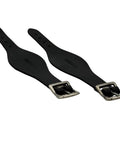 Leather Stirrup Hobble Straps With Adjustable Buckles For Western Saddles Replacement Straps In Black With Stainless Steel Buckle Closure.