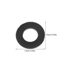 1 Box Plastic Flat Washers Assortment Kit With High Temperature Insulation And Wear Resistant Black Screw Gaskets For Wall Mounts And Door Hinges Replacement Spacers For Electrical Outlets Receptacles And Hardware, 1.6cm black washer