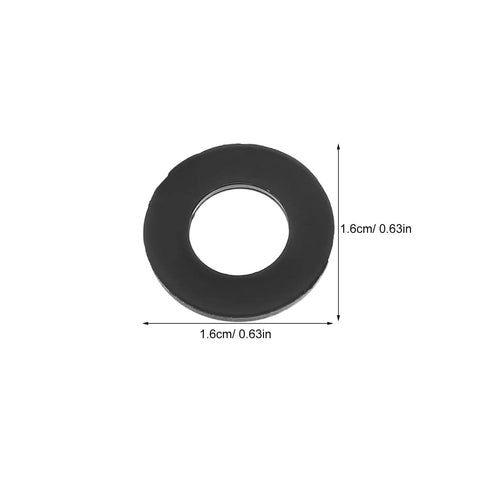 Plastic Flat Washer Kit For Screws And Bolts, Shock Absorption And High Temperature Insulation, Black Sealing Spacers For Electrical Outlets, Multi Size Assortment For DIY Projects And Home Improvement. 1.6cm black plastic flat washer