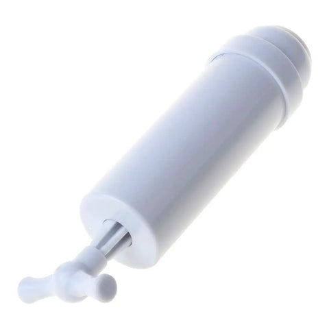 Handheld Vacuum Sealer For Food Storage Bags With T-Style Manual Pump, compact white air removal tool for easy food sealing.